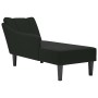 Chaise longue con reposabrazos derecho terciopelo negro de , Divanes - Ref: Foro24-4009797, Precio: 99,24 €, Descuento: %