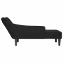 Chaise longue con reposabrazos derecho terciopelo negro de , Divanes - Ref: Foro24-4009797, Precio: 99,24 €, Descuento: %