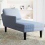 Chaise longue con cojín de tela de pana azul de , Divanes - Ref: Foro24-4009818, Precio: 149,31 €, Descuento: %