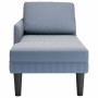 Chaise longue con cojín de tela de pana azul de , Divanes - Ref: Foro24-4009818, Precio: 149,31 €, Descuento: %