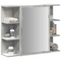 Armario de espejo de baño contrachapada gris 80x20,5x64 cm de , Tocadores de baño - Ref: Foro24-856035, Precio: 61,66 €, Desc...