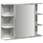 Armario de espejo de baño contrachapada gris 80x20,5x64 cm de , Tocadores de baño - Ref: Foro24-856035, Precio: 61,66 €, Desc...