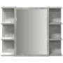 Armario de espejo de baño contrachapada gris 80x20,5x64 cm de , Tocadores de baño - Ref: Foro24-856035, Precio: 61,66 €, Desc...