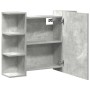 Armario de espejo de baño contrachapada gris 80x20,5x64 cm de , Tocadores de baño - Ref: Foro24-856035, Precio: 61,66 €, Desc...