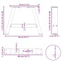 Patas de mesa de centro forma A 2uds acero 40x(30-31) cm de , Patas para mesas - Ref: Foro24-4012815, Precio: 51,36 €, Descue...