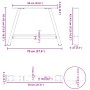 Patas de mesa de centro forma A 2uds acero 70x(42-43) cm de , Patas para mesas - Ref: Foro24-4012843, Precio: 71,84 €, Descue...