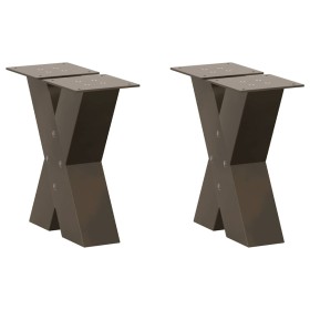 Patas de mesa centro forma X 2uds acero natural 30x(30-31) cm de , Patas para mesas - Ref: Foro24-4012931, Precio: 75,31 €, D...