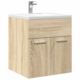 Mueble de lavabo de baño madera roble Sonoma 41x38,5x46 cm de , Muebles de baño - Ref: Foro24-856203, Precio: 37,93 €, Descue...