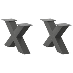 Patas de mesa centro forma X 2uds acero antracita 50x(30-31) cm de , Patas para mesas - Ref: Foro24-4012938, Precio: 81,52 €,...