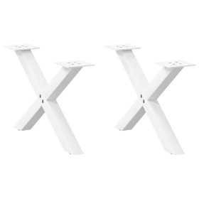 Patas de mesa de centro forma X 2uds acero blanco 60x(30-31) cm de , Patas para mesas - Ref: Foro24-4012881, Precio: 53,54 €,...