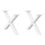 Patas de mesa de centro forma X 2uds acero blanco 60x(30-31) cm de , Patas para mesas - Ref: Foro24-4012881, Precio: 53,54 €,...