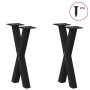 Patas de mesa de centro forma X 2uds acero negro 28x(42-43) cm de , Patas para mesas - Ref: Foro24-4012888, Precio: 46,69 €, ...