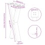 Patas de mesa de centro forma X 2uds acero negro 28x(42-43) cm de , Patas para mesas - Ref: Foro24-4012888, Precio: 46,69 €, ...