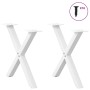 Patas de mesa de centro forma X 2uds acero blanco 50x(42-43) cm de , Patas para mesas - Ref: Foro24-4012897, Precio: 54,91 €,...