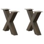 Patas de mesa centro forma X 2uds acero natural 50x(42-43) cm de , Patas para mesas - Ref: Foro24-4012959, Precio: 86,47 €, D...