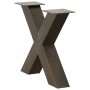 Patas de mesa centro forma X 2uds acero natural 50x(42-43) cm de , Patas para mesas - Ref: Foro24-4012959, Precio: 86,47 €, D...