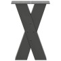 Patas para mesa de centro en forma de X 2 uds antracita acero de , Patas para mesas - Ref: Foro24-4012950, Precio: 78,93 €, D...