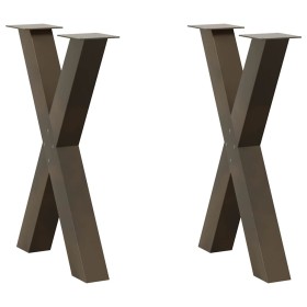 Patas para mesa comedor forma X 2uds acero natural 50x(72-73)cm de , Patas para mesas - Ref: Foro24-4012971, Precio: 102,98 €...