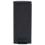 Cubo basura con pedal antihuellas 30L negro acero inoxidable de vidaXL, Cubos de la basura y papeleras - Ref: Foro24-149573, ...