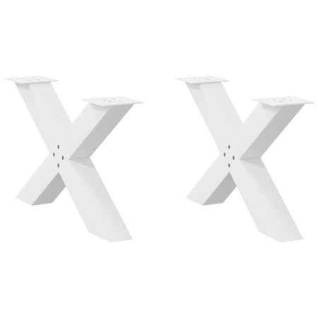 Patas de mesa de centro forma X 2uds acero blanco 70x(42-43) cm de , Patas para mesas - Ref: Foro24-4012965, Precio: 94,62 €,...