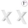 Patas de mesa de centro forma X 2uds acero blanco 70x(42-43) cm de , Patas para mesas - Ref: Foro24-4012965, Precio: 94,62 €,...
