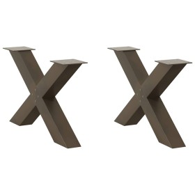 Patas de mesa centro forma X 2uds acero natural 70x(42-43) cm de , Patas para mesas - Ref: Foro24-4012967, Precio: 95,64 €, D...