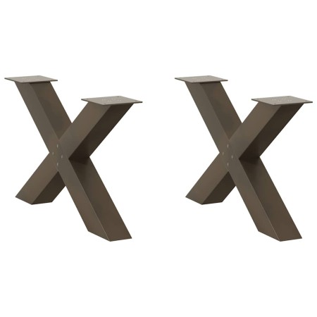 Patas de mesa centro forma X 2uds acero natural 70x(42-43) cm de , Patas para mesas - Ref: Foro24-4012967, Precio: 95,64 €, D...
