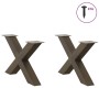 Patas de mesa centro forma X 2uds acero natural 70x(42-43) cm de , Patas para mesas - Ref: Foro24-4012967, Precio: 95,64 €, D...
