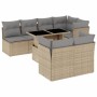 Set de sofás de jardín y cojines 8 piezas ratán sintético beige en Conjuntos de jardín | Comprar online en Foru.es