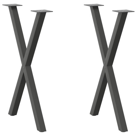 Patas para mesa comedor forma X 2uds antracita 50x(72-73) cm de , Patas para mesas - Ref: Foro24-4012910, Precio: 64,71 €, De...