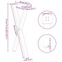 Patas para mesa comedor forma X 2uds antracita 50x(72-73) cm de , Patas para mesas - Ref: Foro24-4012910, Precio: 64,71 €, De...