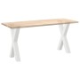 Patas para mesa de comedor en forma de X 2 uds acero blanco de , Patas para mesas - Ref: Foro24-4012973, Precio: 112,31 €, De...