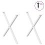 Patas para mesa de comedor en forma de X 2 uds acero blanco de , Patas para mesas - Ref: Foro24-4012925, Precio: 64,07 €, Des...