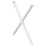 Patas para mesa de comedor en forma de X 2 uds acero blanco de , Patas para mesas - Ref: Foro24-4012925, Precio: 64,07 €, Des...