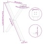 Patas para mesa de comedor en forma de X 2 uds acero blanco de , Patas para mesas - Ref: Foro24-4012925, Precio: 64,07 €, Des...
