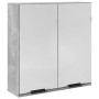 Armario de espejo de baño contrachapada gris 64x20x66,5 cm de , Tocadores de baño - Ref: Foro24-856939, Precio: 64,76 €, Desc...
