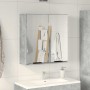 Armario de espejo de baño contrachapada gris 64x20x66,5 cm de , Tocadores de baño - Ref: Foro24-856939, Precio: 64,76 €, Desc...