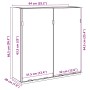 Armario de espejo de baño contrachapada gris 64x20x66,5 cm de , Tocadores de baño - Ref: Foro24-856939, Precio: 64,76 €, Desc...