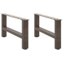 Patas para mesa de centro de acero natural 2 uds 60x(30-31) cm de , Patas para mesas - Ref: Foro24-4013267, Precio: 60,31 €, ...