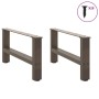 Patas para mesa de centro de acero natural 2 uds 70x(30-31) cm de , Patas para mesas - Ref: Foro24-4013271, Precio: 64,35 €, ...