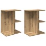Mesita noche 2 uds madera ingeniería roble artisan 46,5x29x61cm de , Mesitas de noche - Ref: Foro24-858667, Precio: 58,13 €, ...