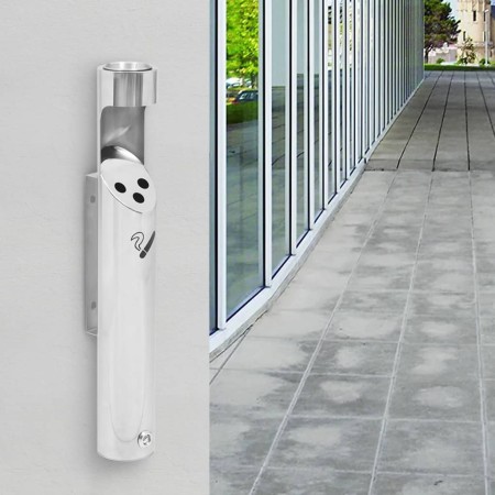 Cenicero de pared de acero inoxidable de vidaXL, Ceniceros - Ref: Foro24-149570, Precio: 65,88 €, Descuento: %