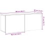 Mueble de TV de pared madera envejecida 100x30x41 cm de , Muebles TV - Ref: Foro24-857670, Precio: 61,31 €, Descuento: %