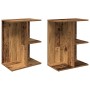 Mesitas noche 2 uds madera ingeniería envejecida 46,5x29x61 cm de , Mesitas de noche - Ref: Foro24-858665, Precio: 58,13 €, D...