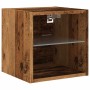 Mueble de TV de pared con luces LED envejecida 30x28,5x30 cm de , Muebles TV - Ref: Foro24-857672, Precio: 30,32 €, Descuento: %