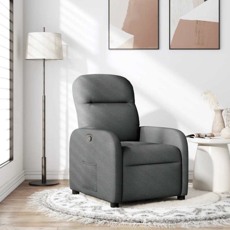 Sillón reclinable de tela gris oscuro de , Sillones - Ref: Foro24-4015523, Precio: 196,59 €, Descuento: %