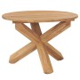 Mesa de comedor de jardín madera maciza de teca Ø110x75 cm de vidaXL, Mesas de jardín - Ref: Foro24-316169, Precio: 351,26 €,...