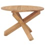 Mesa de comedor de jardín madera maciza de teca Ø110x75 cm de vidaXL, Mesas de jardín - Ref: Foro24-316169, Precio: 351,26 €,...