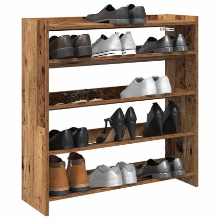 Mueble zapatero madera contrachapada madera vieja 80x25x81 cm de , Zapateros y organizadores de calzado - Ref: Foro24-859912,...
