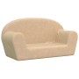 Sofá infantil de 2 plazas de felpa suave color crema de , Mobiliario para bebés y niños pequeños - Ref: Foro24-356989, Precio...